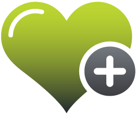 heart with plus sign